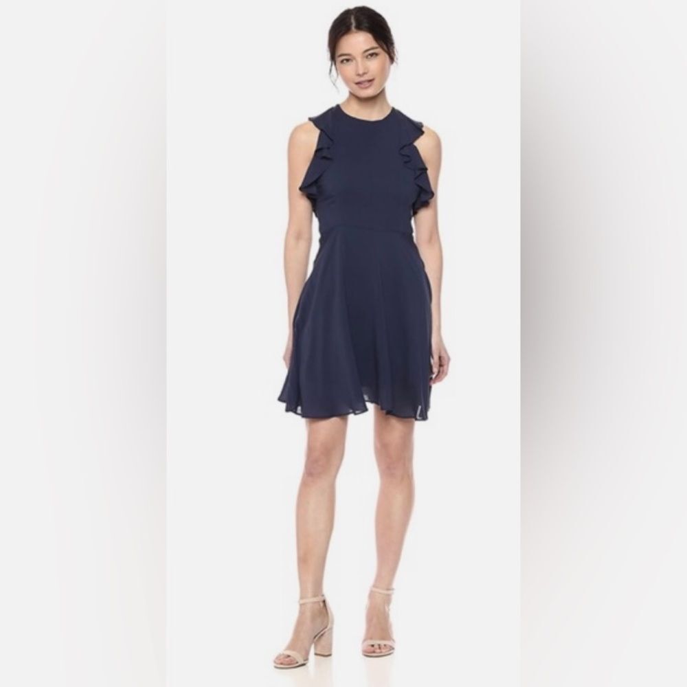 BB Dakota / Steve Madden Women’s Samantha Ruffle Detail Open Back Dress Size 4